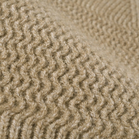 013 - Solid Color Outdoors Thick Knit Beanie Khaki - Picture 3 of 5